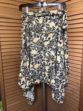 NWT PROENZA SCHOULER Asymmetric Hem Floral Print Skirt Size 12